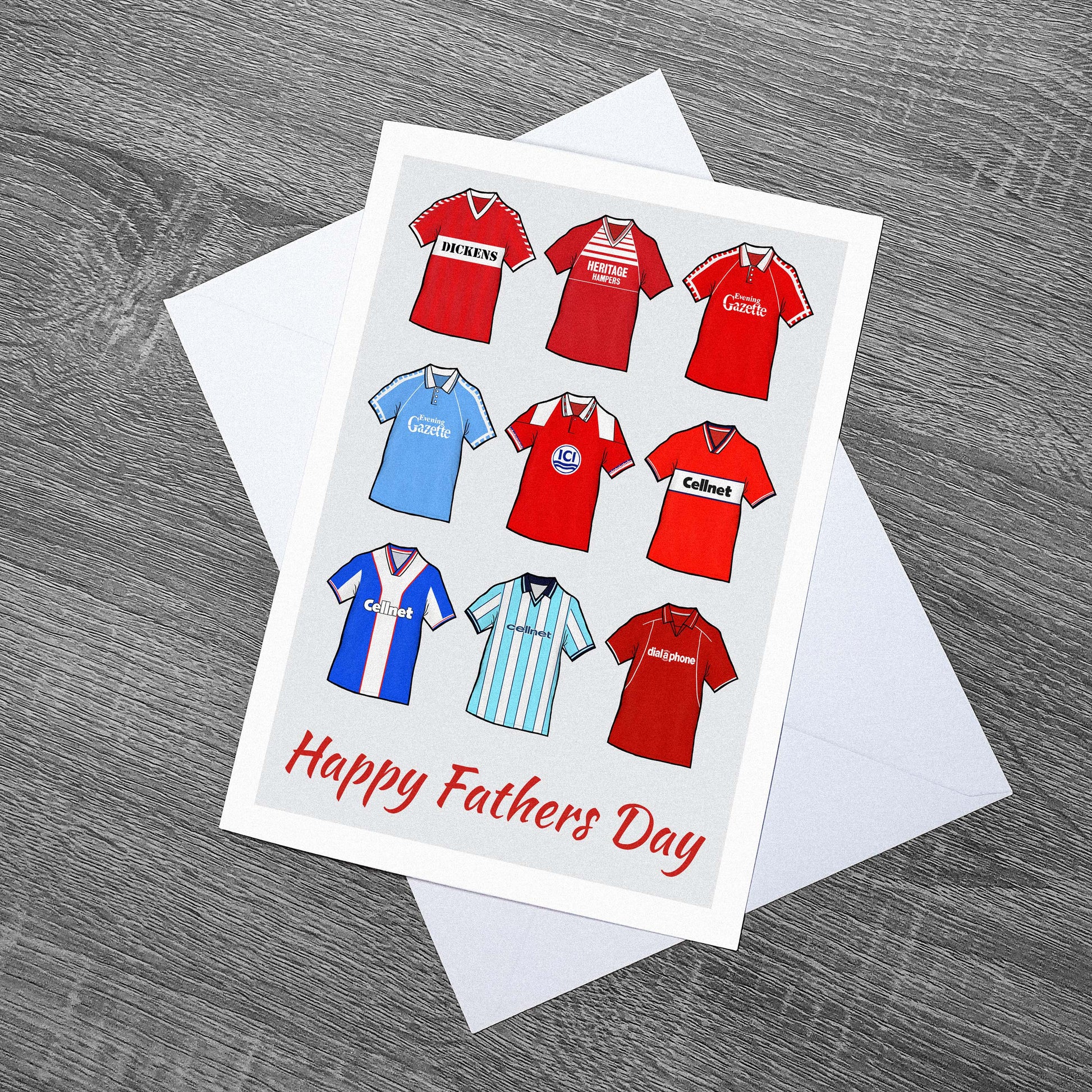 Middlesbrough Football Retro Fathers Day Card 