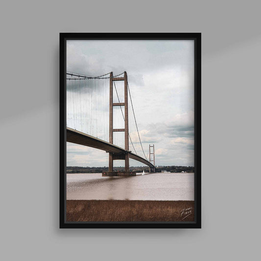 Photograph of the Humber Bridge from Barton-Upon-Humber, Northern Lincolnshire