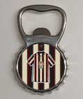 Bottle opener inspired by the Ipswich Town Football Club away shirt of the 90s. An iconic shirt on a fantastic high quality item