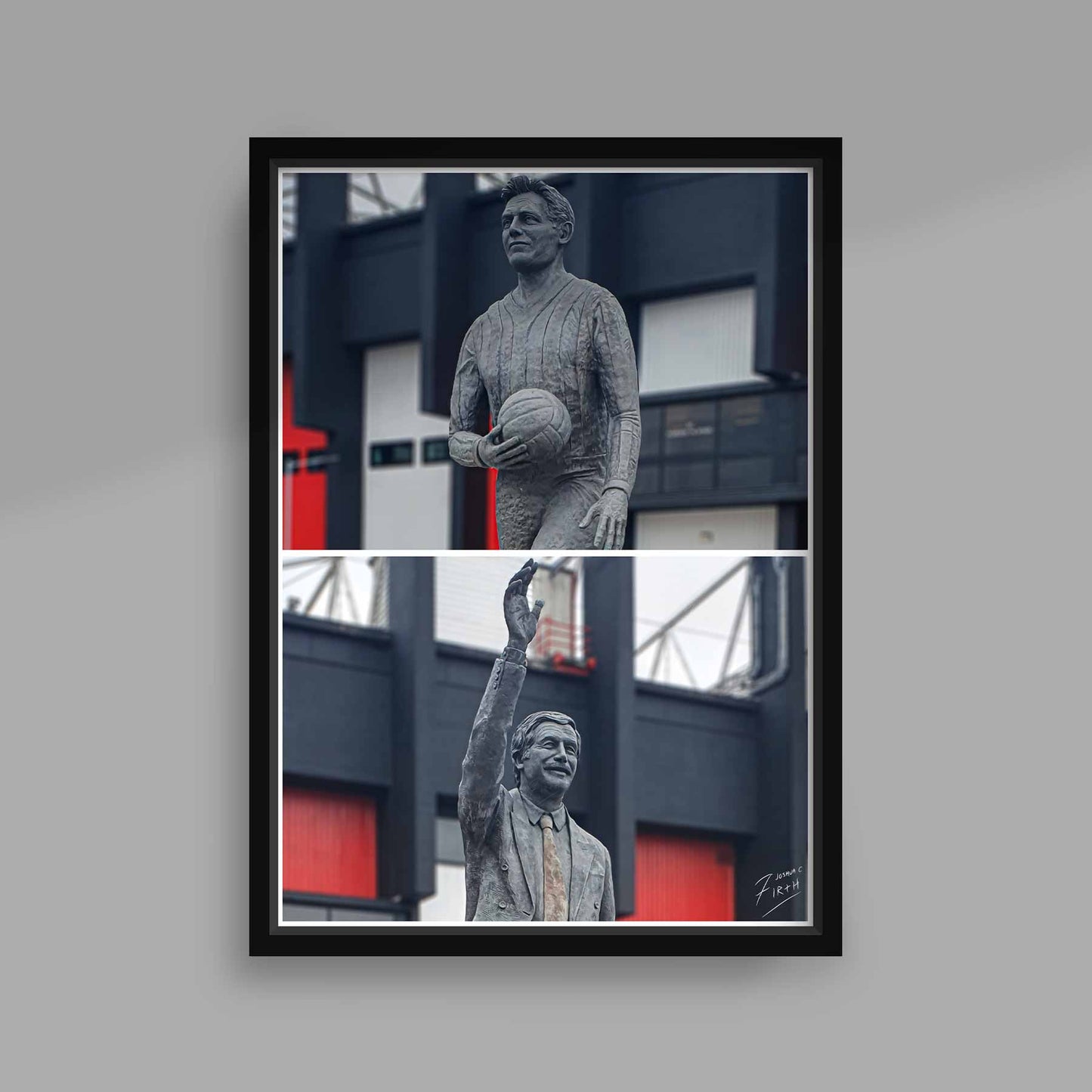 Joe Shaw Derek Dooley Bramall Lane Statue Photograph Poster Print