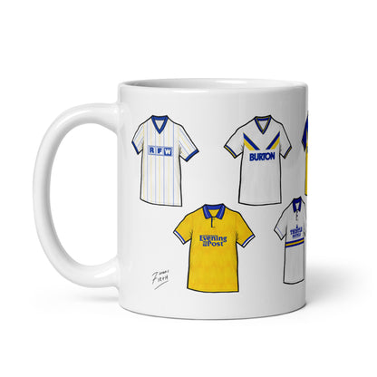 Leeds United Themed Retro Ceramic Football Mug 