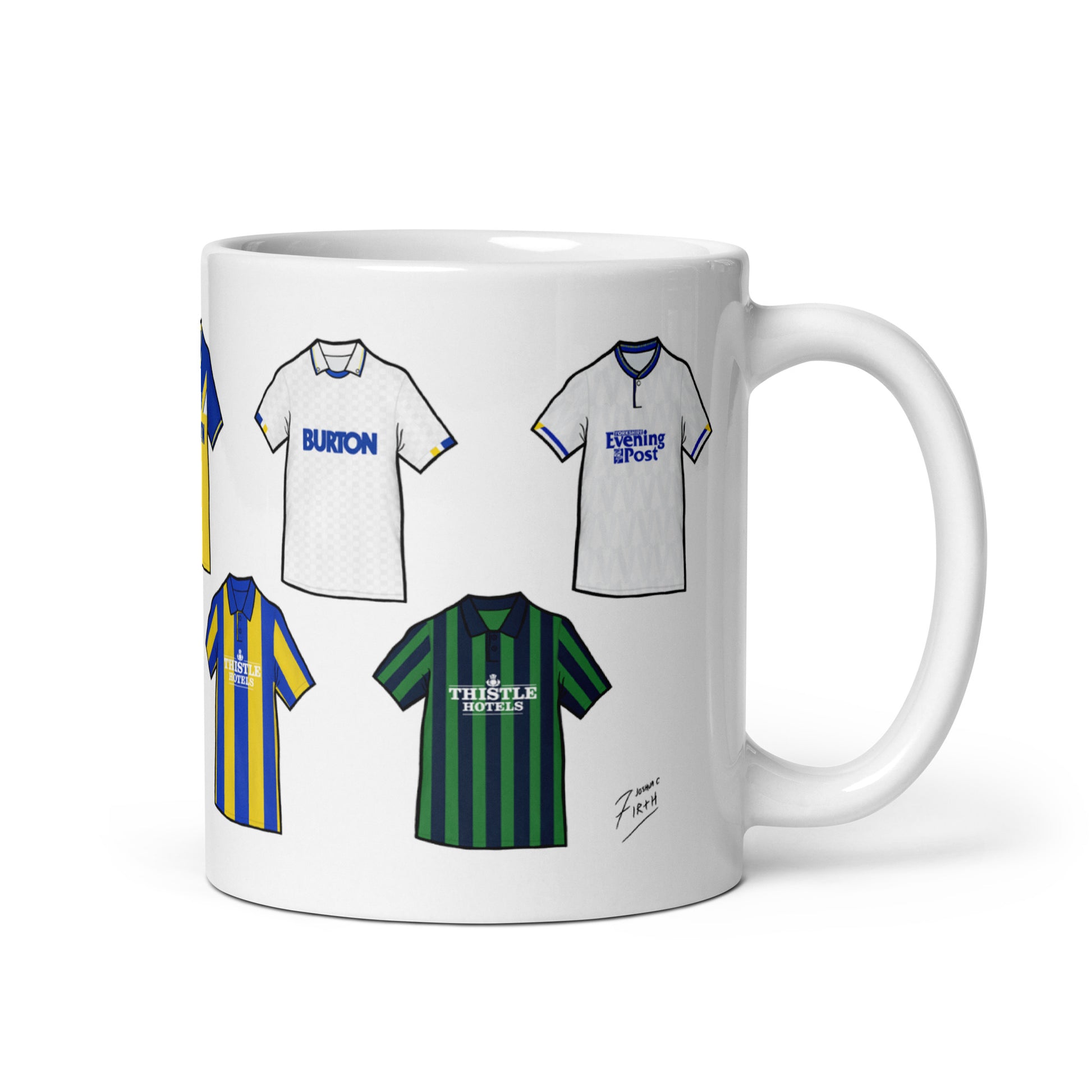 Leeds United Themed Retro Ceramic Football Mug