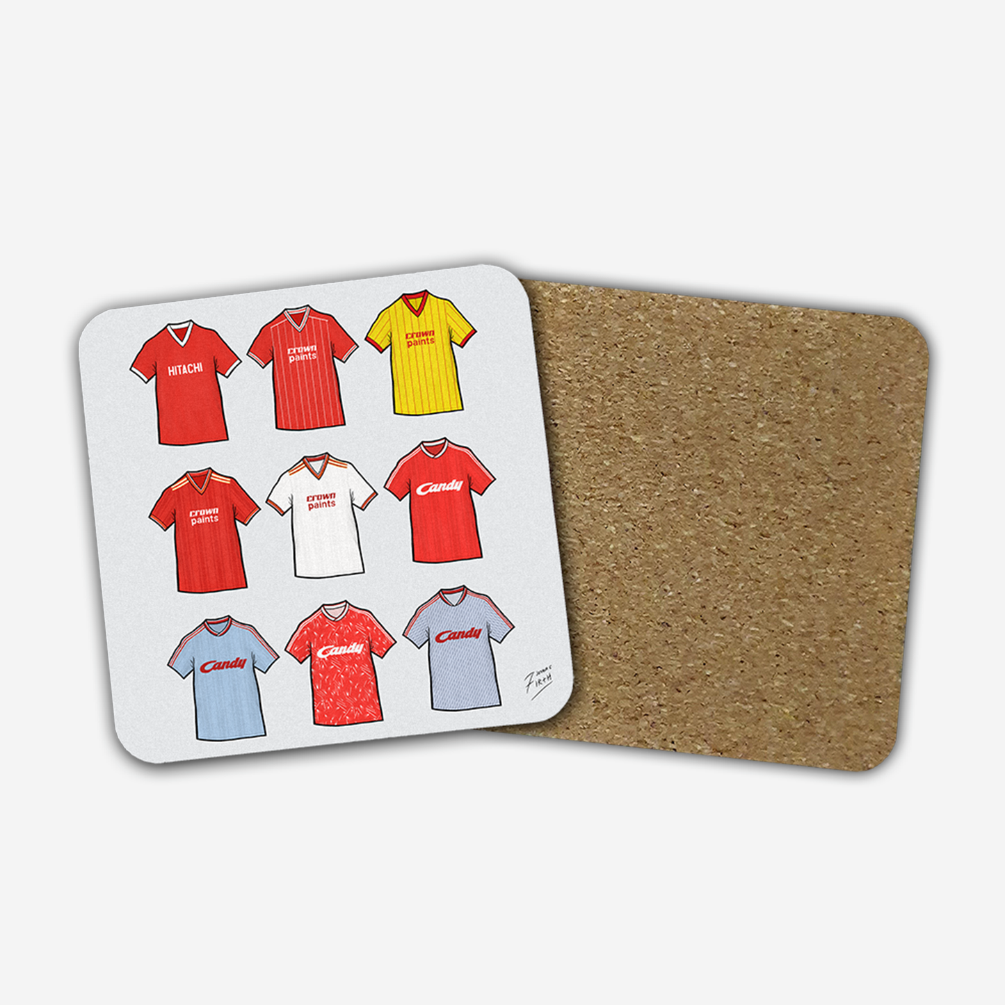 Liverpool Retro Shirts Football Coaster