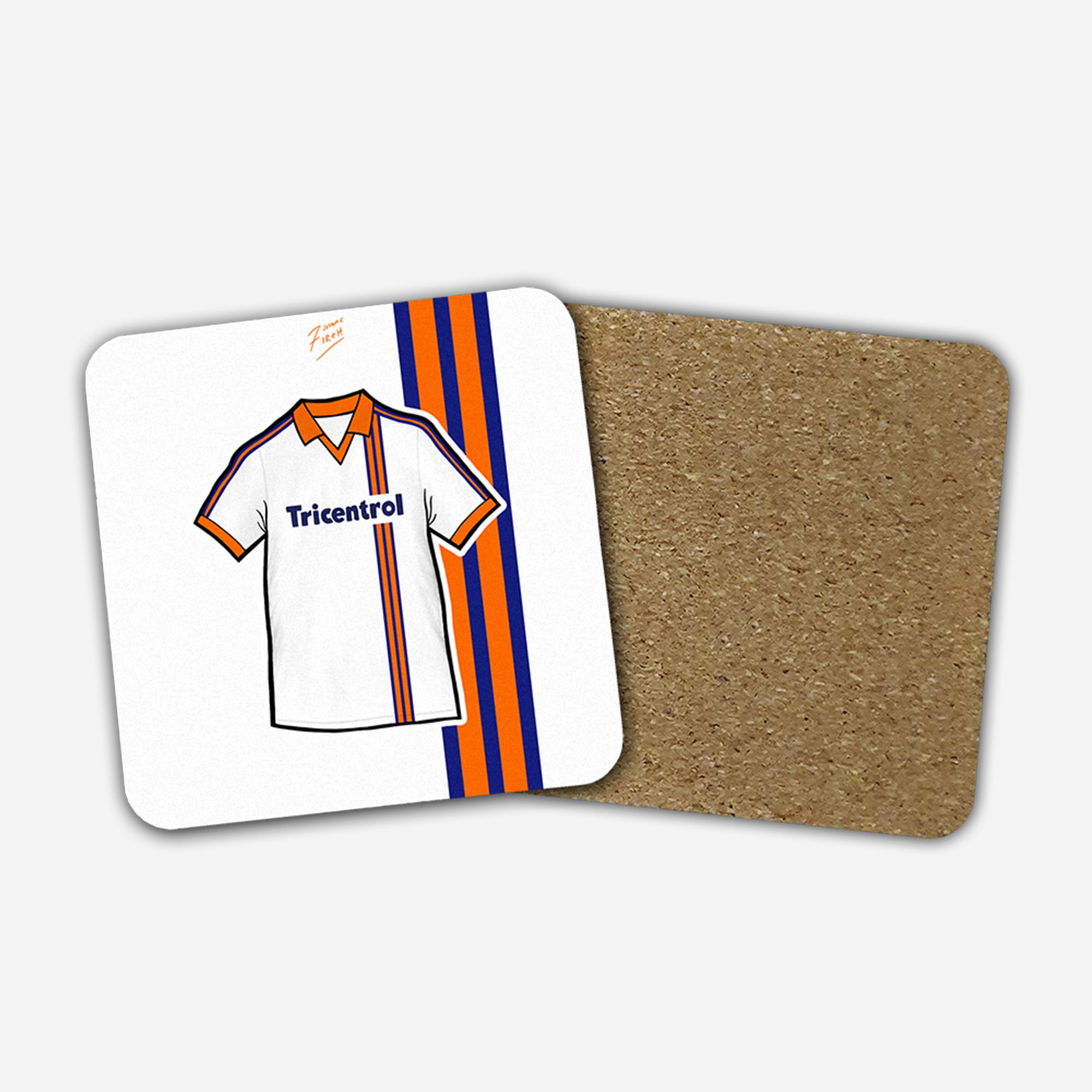 Luton 1980/81 Home Shirt Memorabilia Hand Sublimated Football Coaster