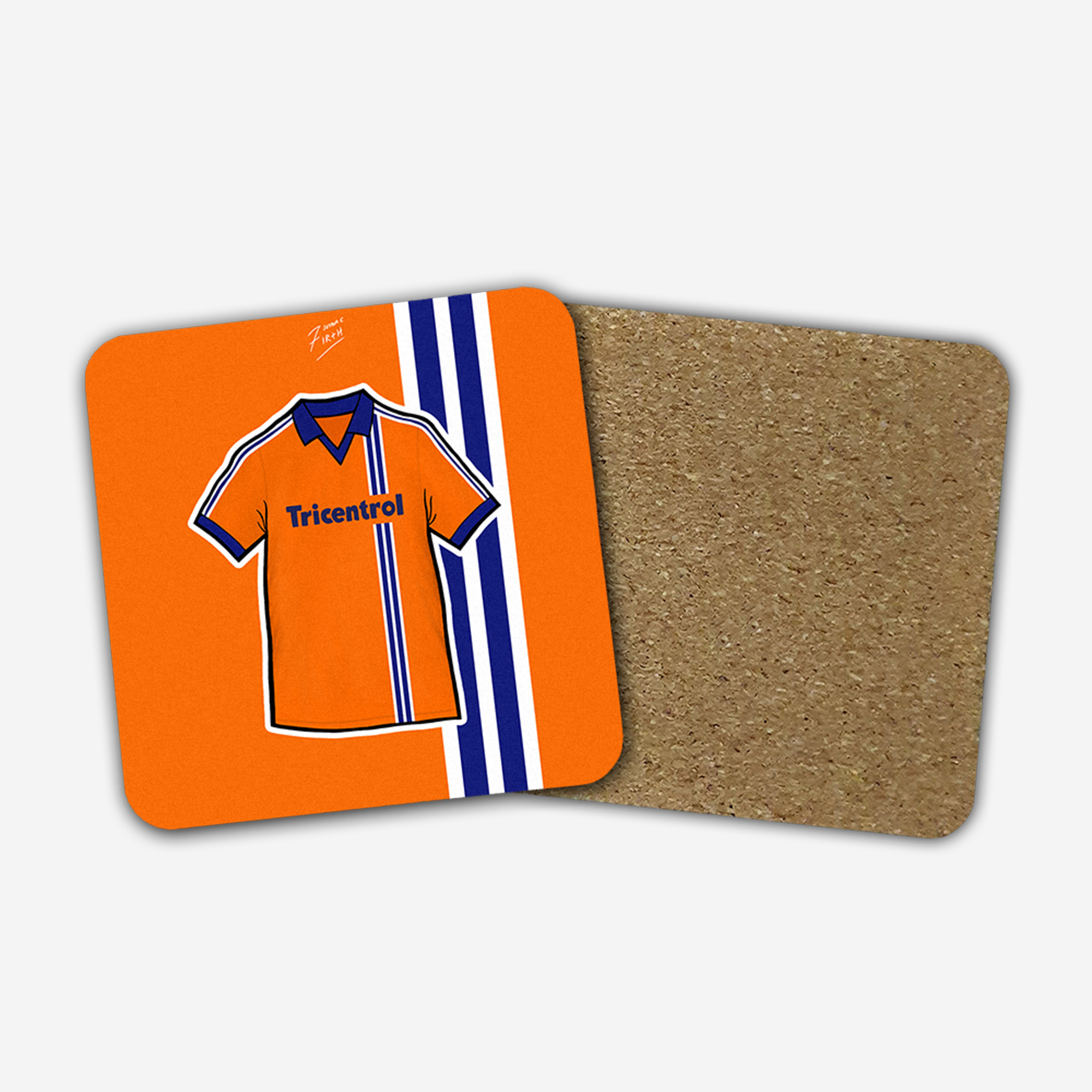 Luton 1980/81 Away Shirt Memorabilia Hand Sublimated Football Coaster