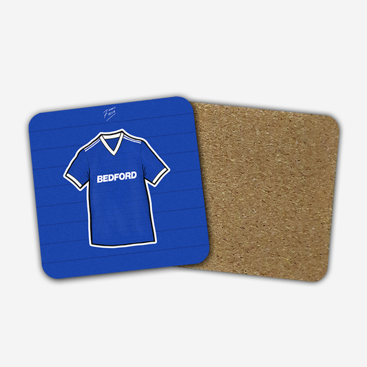 Luton 1984-87 Third Shirt Memorabilia Hand Sublimated Football Coaster