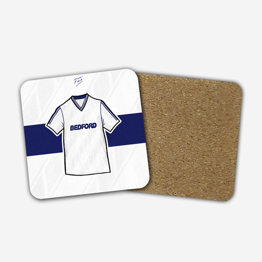 Luton 1988/89 Home Shirt Memorabilia Hand Sublimated Football Coaster