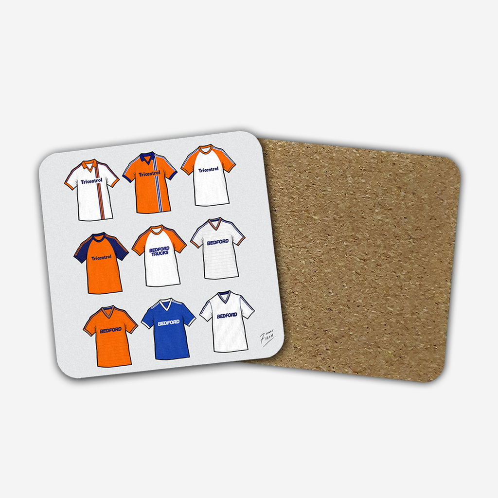 Luton Retro Shirts Memorabilia Hand Sublimated Football Coaster