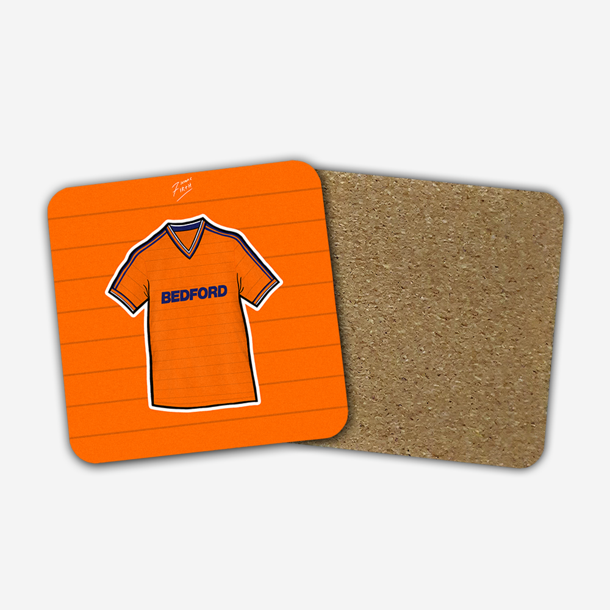 Luton 1984-87 Away Shirt Memorabilia Hand Sublimated Football Coaster