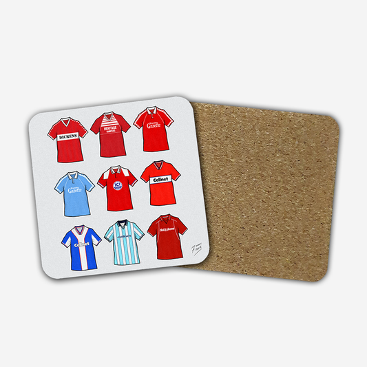 Middlesbrough Retro Shirts Memorabilia Hand Sublimated Football Coaster