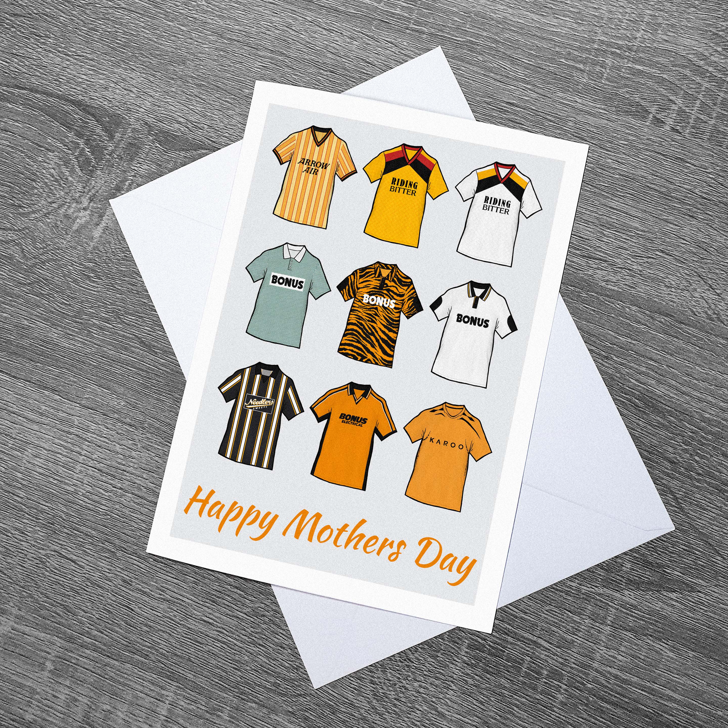 Hull City Football Retro Mothers Day Card 