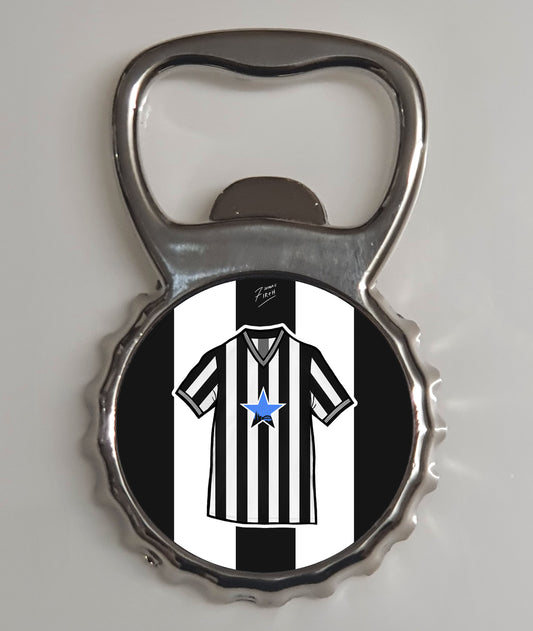 Newcastle 1983-86 Home Shirt Memorabilia Metal Bottle Opener Fridge Magnet
