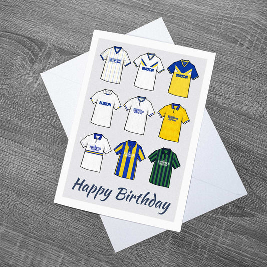 Leeds United Themed Retro Birthday Card 