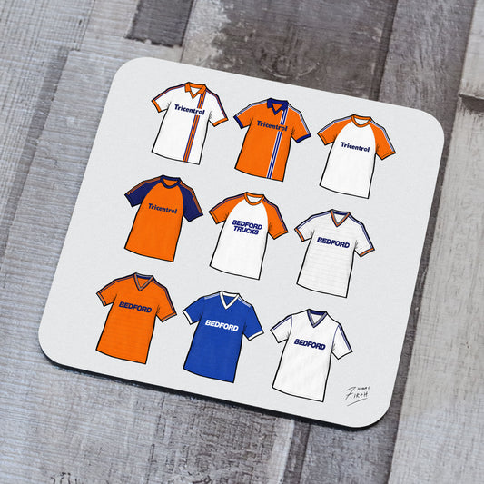 Luton Retro Shirts Memorabilia Hand Sublimated Football Coaster