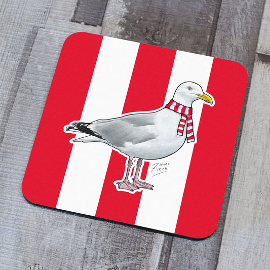 Scarborough Athletic Themed Football Drinks Coaster Featuring Seagull