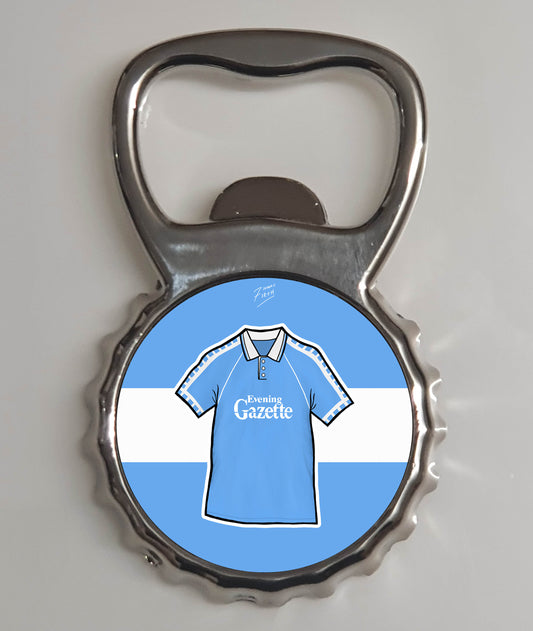Middlesbrough 1990-92 Away Shirt Memorabilia Metal Bottle Opener Fridge Magnet