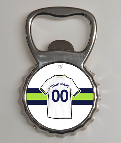 Personalised Tottenham Home Shirt 2022/23 Memorabilia Metal Bottle Opener Fridge Magnet