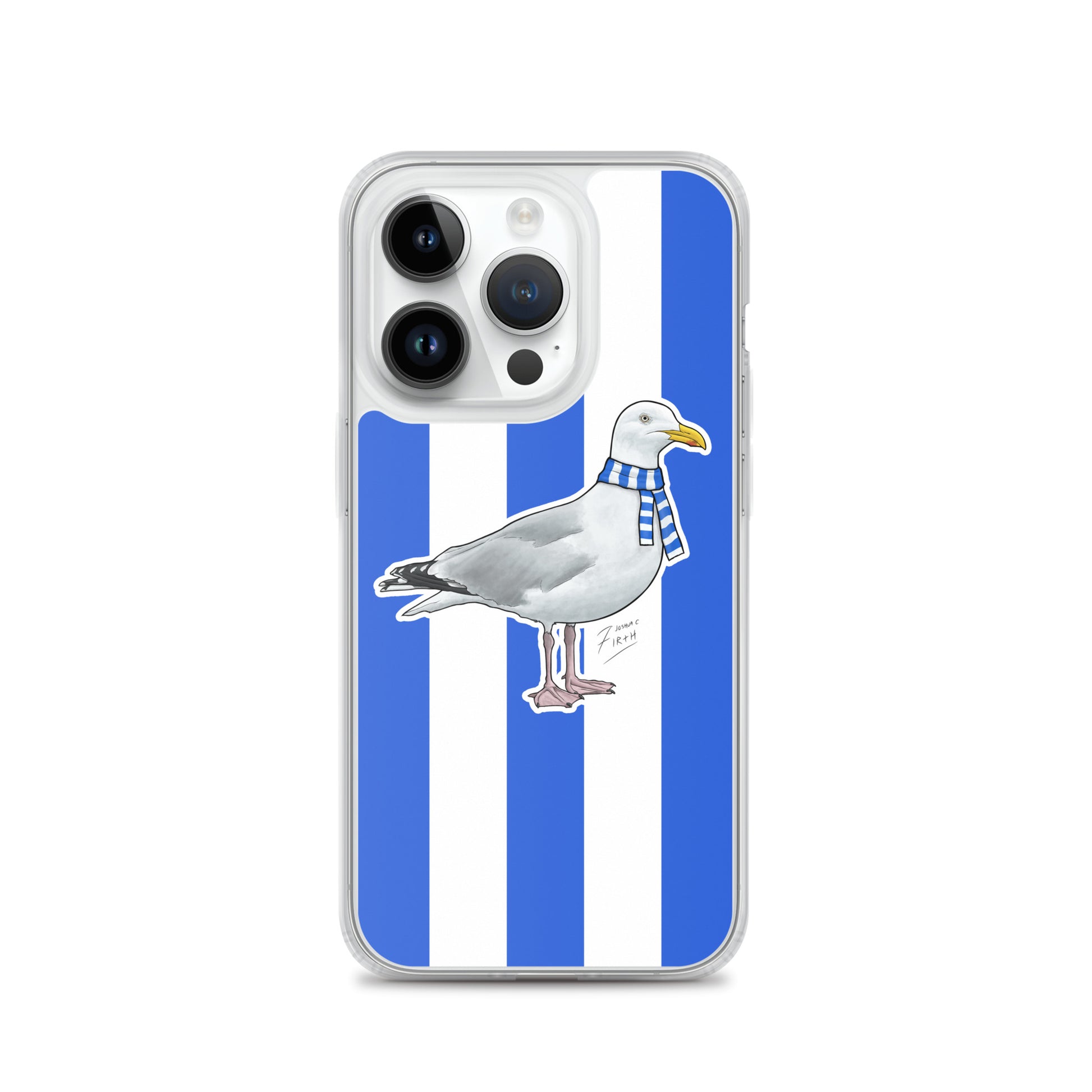 Brighton Football Themed Seagull iPhone 14 Pro Case