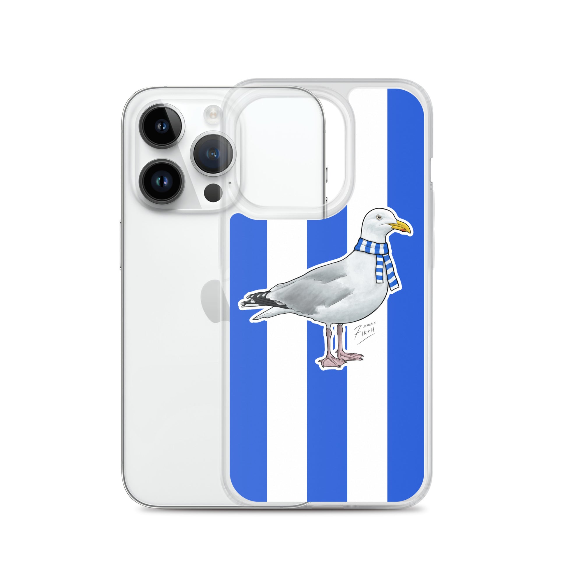 Brighton Football Themed Seagull iPhone 14 Pro Case