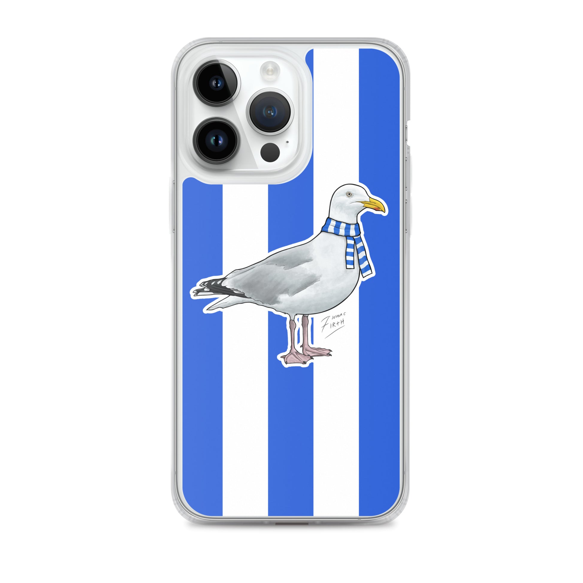 Brighton Football Themed Seagull iPhone 14 Pro Case