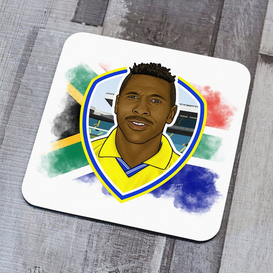 Lucas Radebe Leeds & South Africa Legend Memorabilia Hand Sublimated Football Coaster