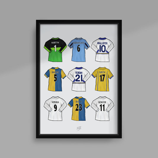Leeds United Football Legends Poster Print