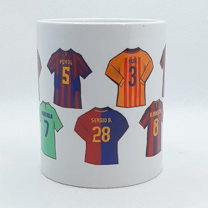 Barcelona Legends Shirts Handmade Ceramic Football Mug