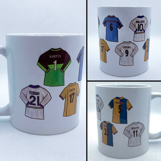 Leeds Legends 90s/00s Shirts Handmade Ceramic Football Mug