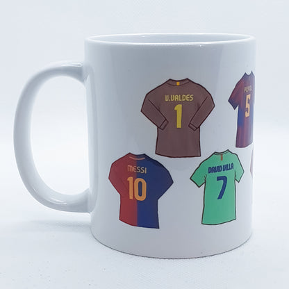 Barcelona Legends Shirts Handmade Ceramic Football Mug