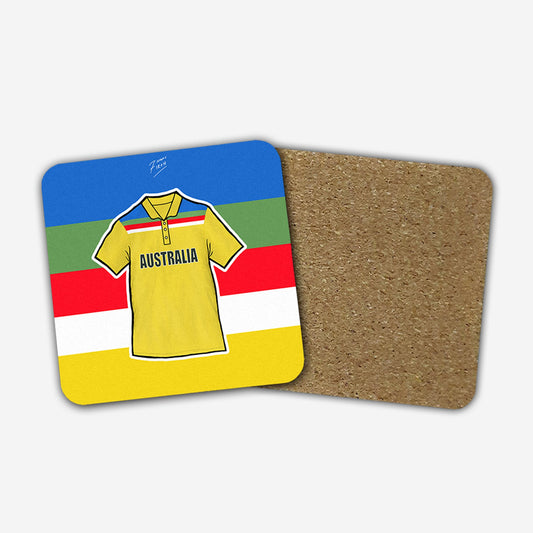 Australia cricket hand sublimated coaster