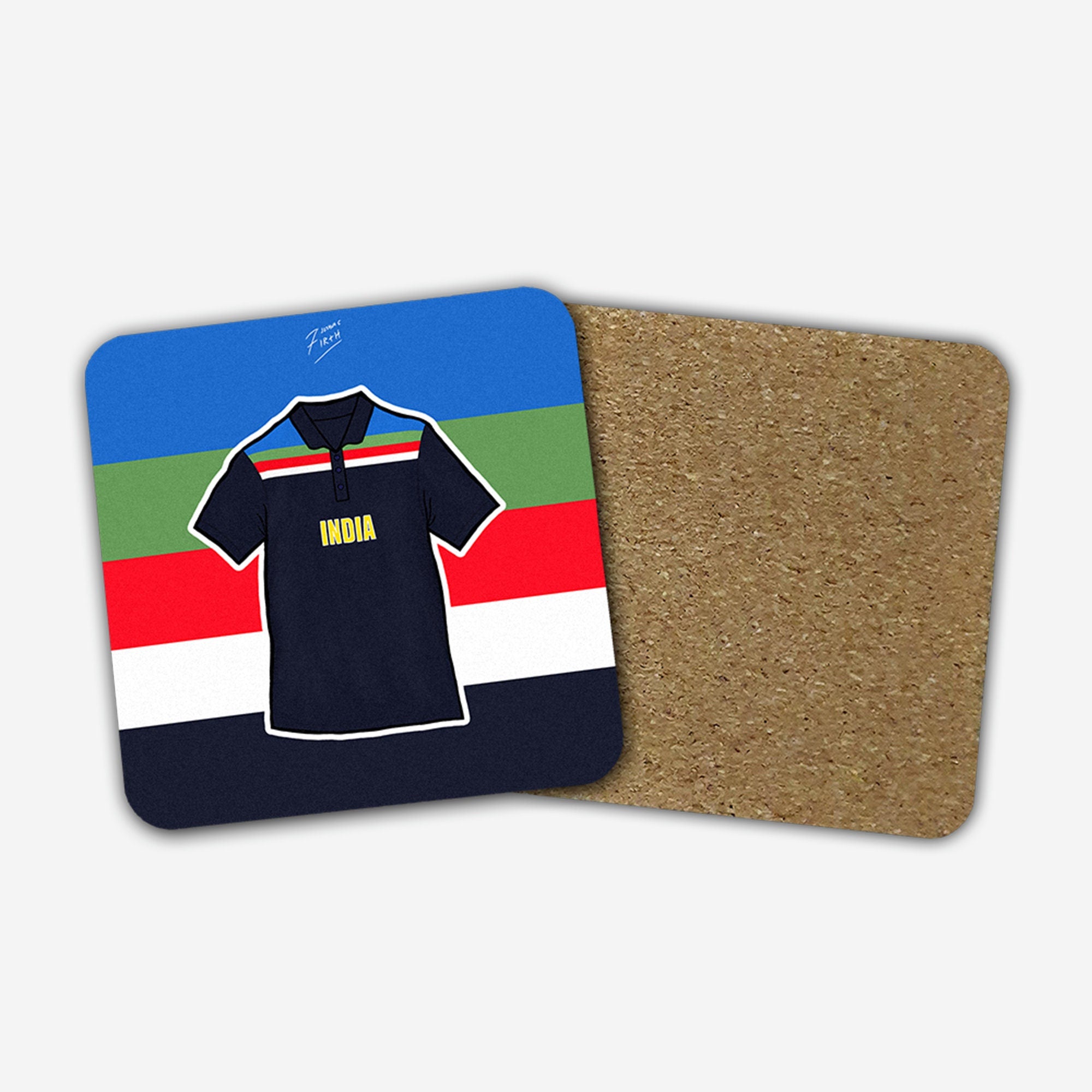 India 1992 World Cup Shirt Cricket Coaster