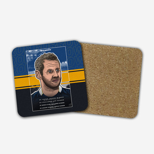 Rob Burrow Leeds Memorabilia Hand Sublimated Rugby League Coaster