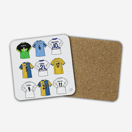 Leeds Legends 90s/00s Shirts Memorabilia Hand Sublimated Football Coaster
