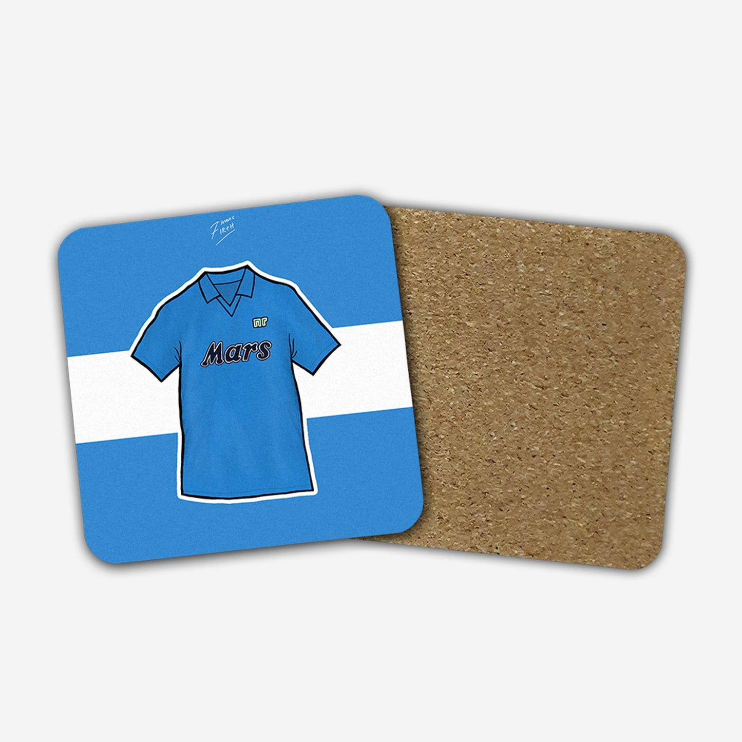 Napoli 1989/90 Home Shirt Memorabilia Hand Sublimated Football Coaster