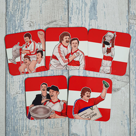 Hull Kingston Rovers Themed Beer Mat Drinks Coasters