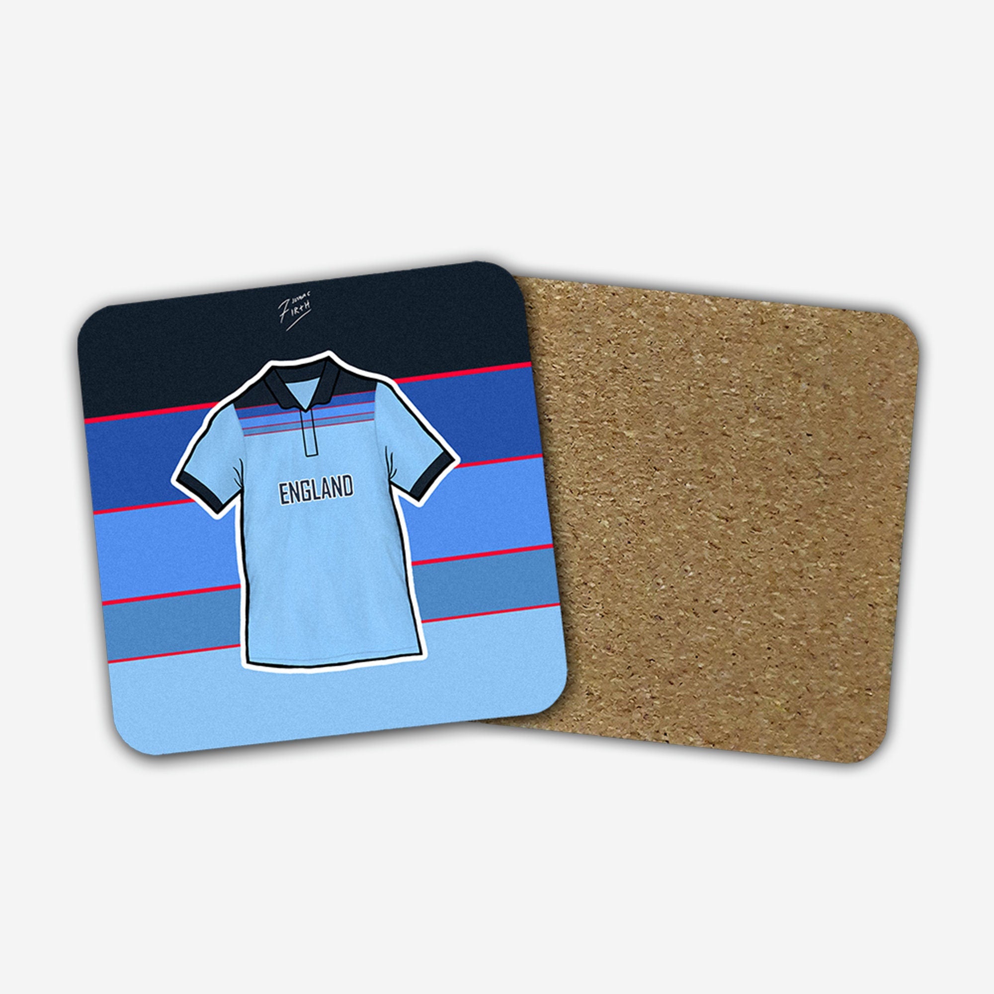 England Cricket 2019 World Cup Shirt Coaster Memorabilia Hand Sublimated