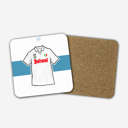 Napoli 1987/88 Away Shirt Memorabilia Hand Sublimated Football Coaster
