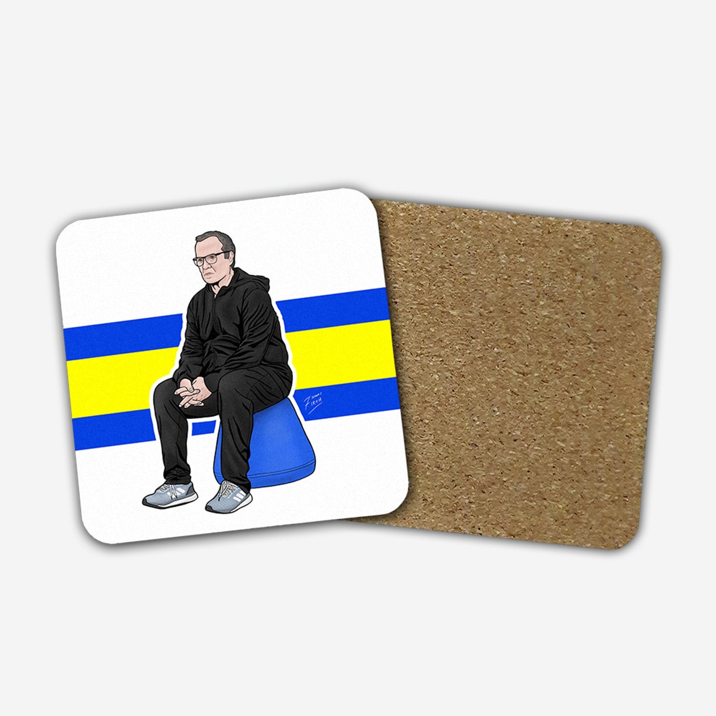 Marcelo Bielsa Leeds Memorabilia Hand Sublimated Football Coaster