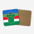 South African themed cricket coaster inspired by the shirt from 1992