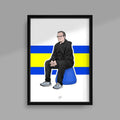 Marcelo Bielsa Leeds Memorabilia Handmade Illustrated Poster Print