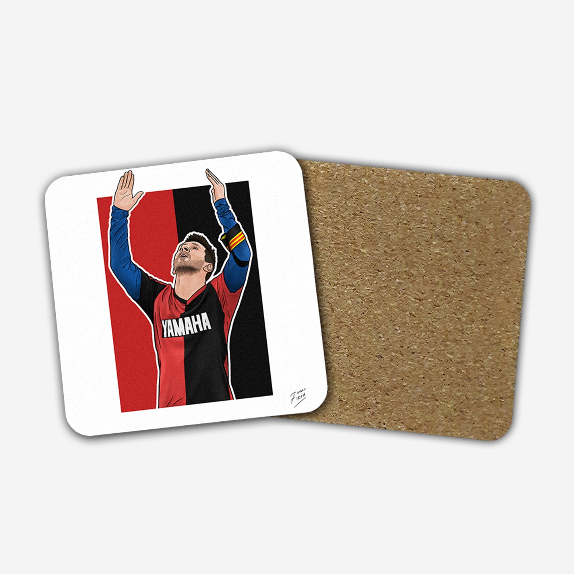 Lionel Messi Newell's Old Boys Memorabilia Hand Sublimated Football Coaster