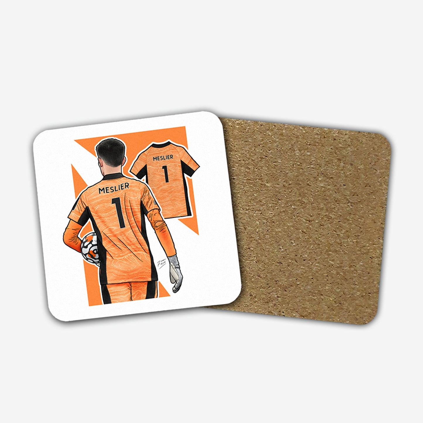 Illan Meslier Leeds Memorabilia Hand Sublimated Football Coaster