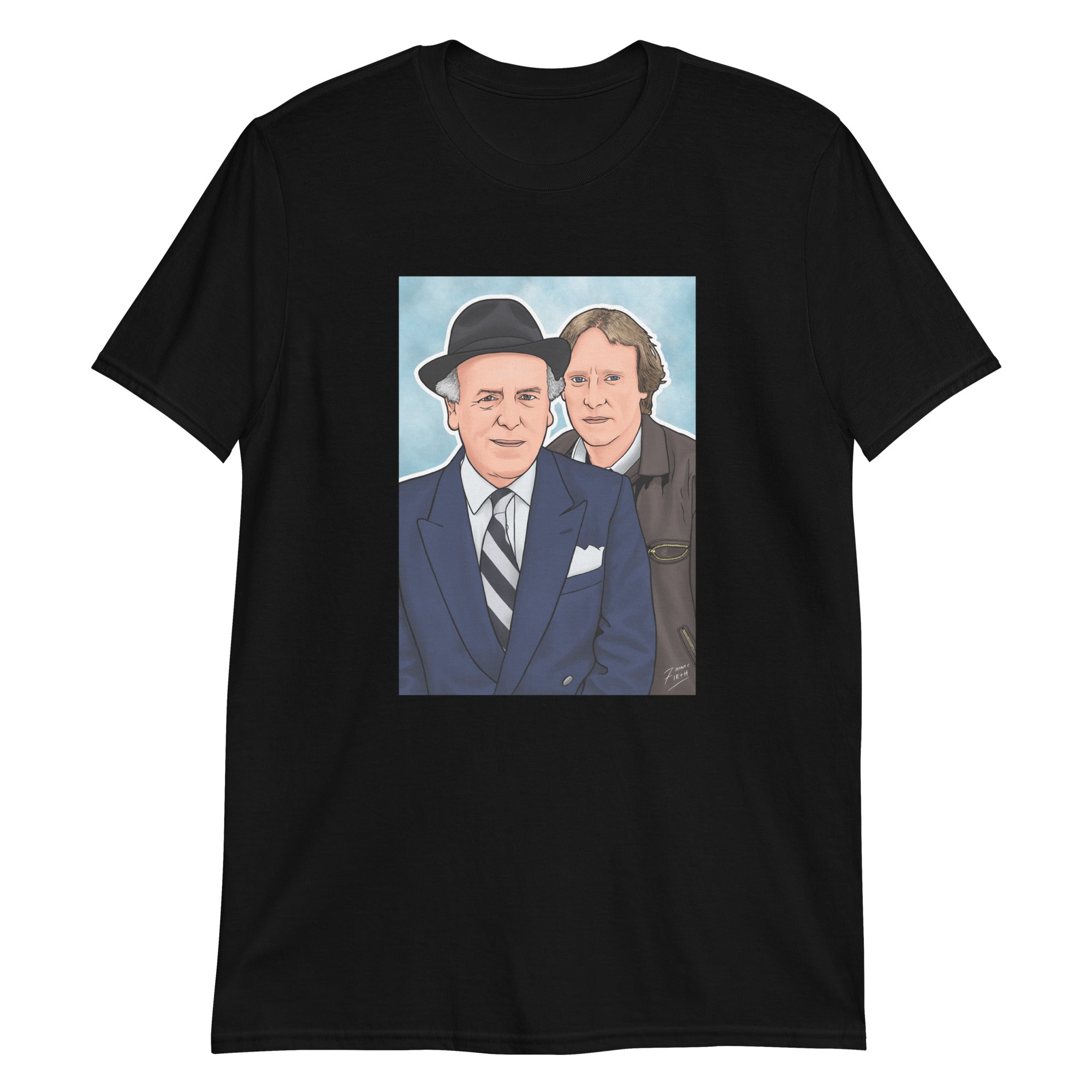 Black Arthur Daley & Terry McCann, George Cole, Dennis Waterman from Minder T-Shirt 