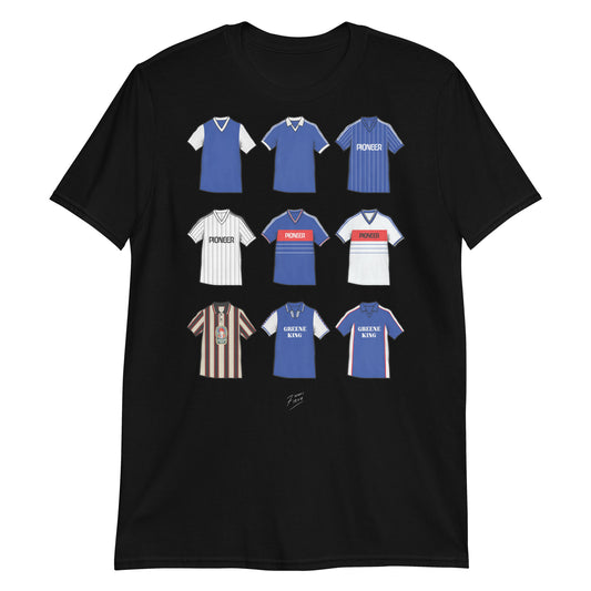 Ipswich Retro Shirts Illustrated Football T-Shirt