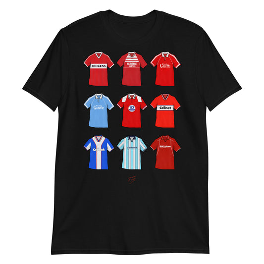 Middlesbrough Retro Shirts Illustrated Football T-Shirt