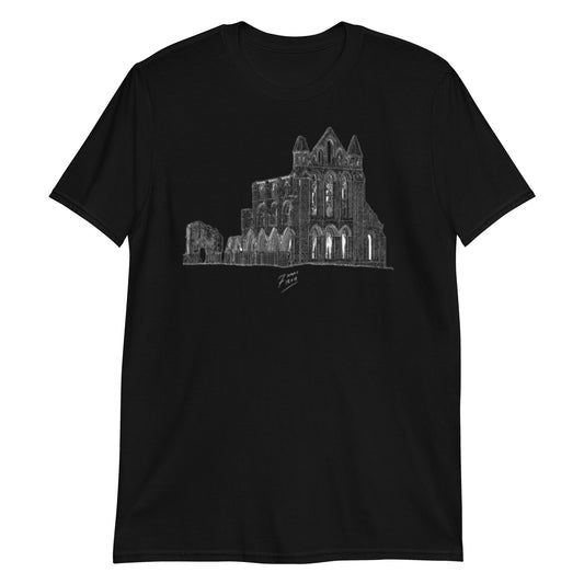 Whitby Abbey Themed North Yorkshire Black T-shirt