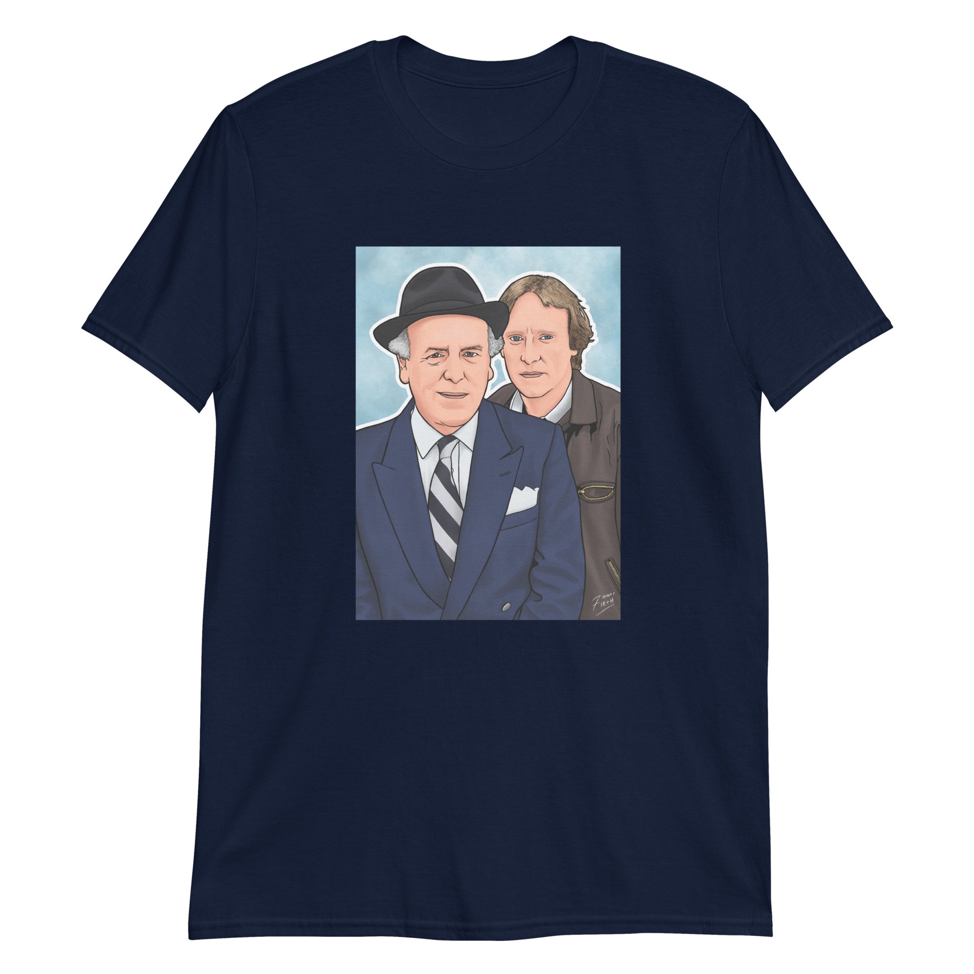 Navy Arthur Daley & Terry McCann, George Cole, Dennis Waterman from Minder T-Shirt 