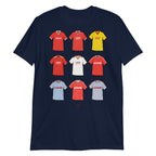 Liverpool Retro Shirts Illustrated Football T-Shirt