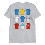 Light Grey Napoli Themed T-shirt inspired by the jerseys of the past from when Diego Maradona used to play for them!