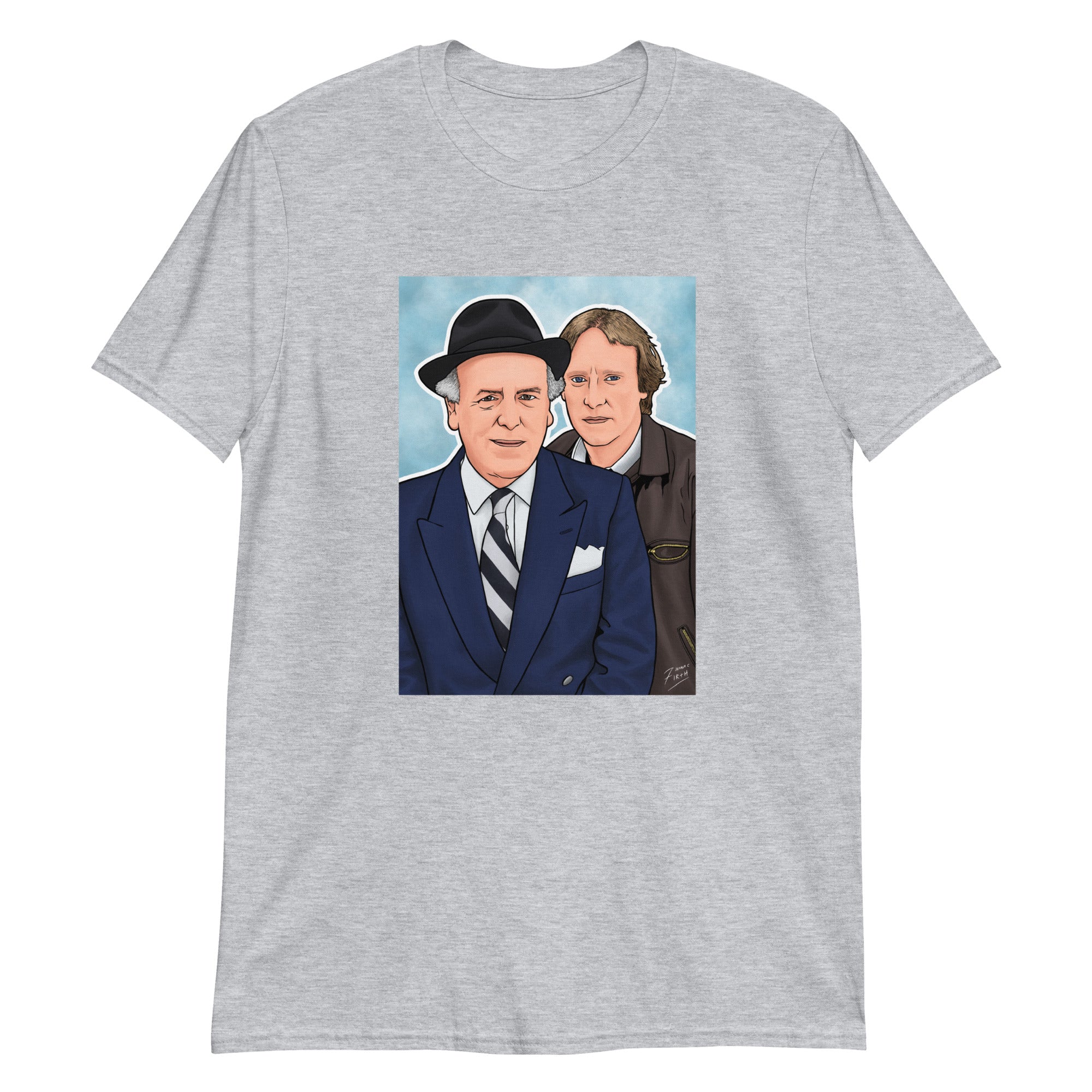 Grey Arthur Daley & Terry McCann, George Cole, Dennis Waterman from Minder T-Shirt 
